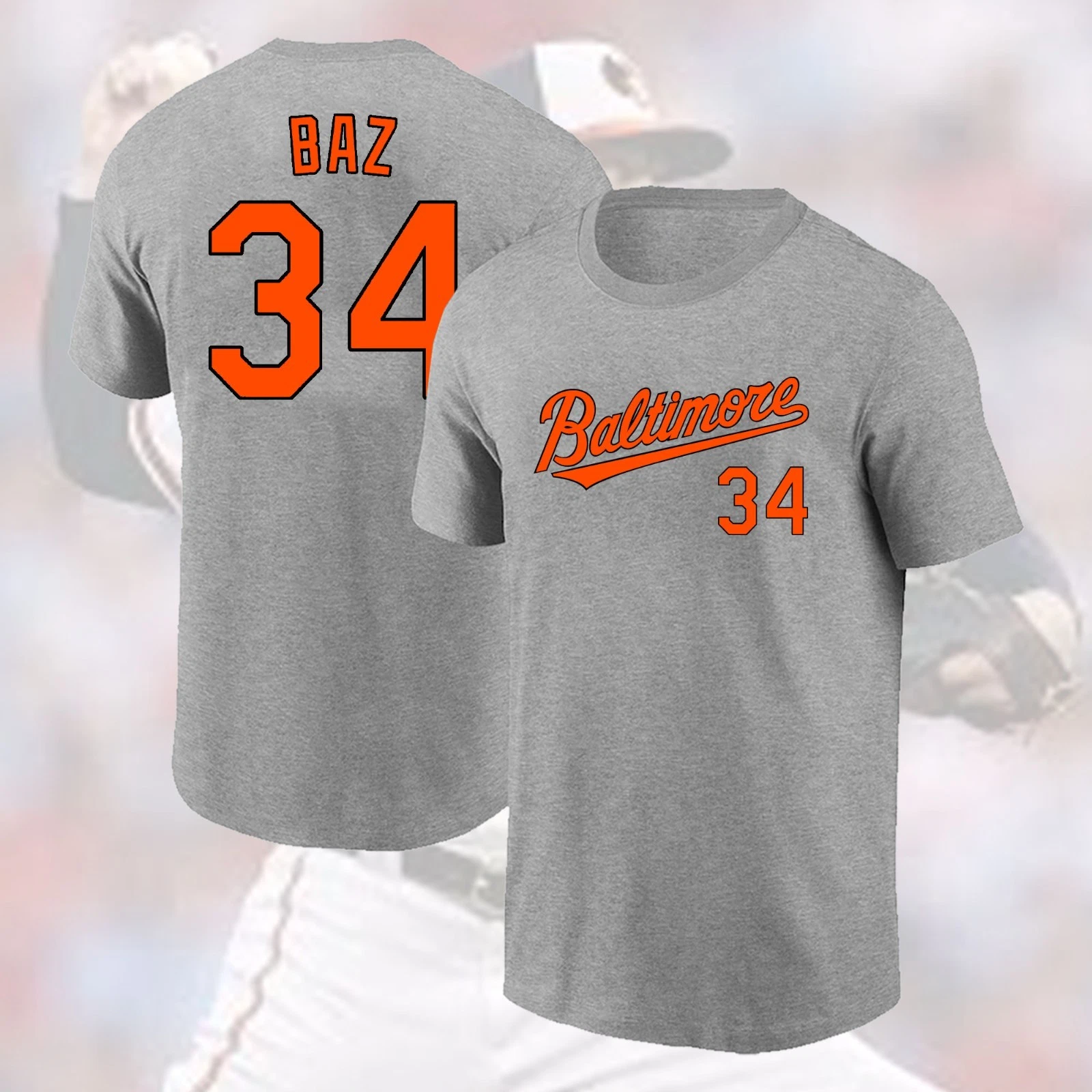 Shane Baz #34 Baltimore Orioles Double Sided T-Shirt