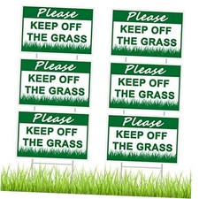 Pcs Please Keep off Grass Sign Double Sided Plastic Lawn Garden 8 x 12 Inch 6