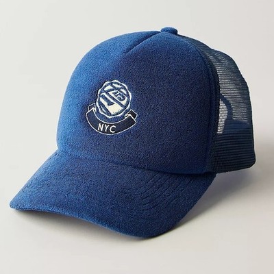 Free People Movement Terry Trucker Hat Women ALL Blue NYC  display picture 2