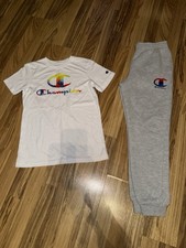 Champion Youth Set Boy's Large Sweatpants Joggers T-shirt Cotton