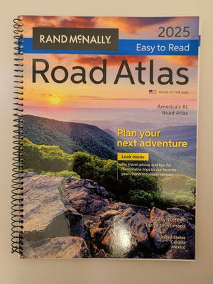 #ad Rand McNally Road Atlas 2025: U.S. Canada Mexico Spiral Bound Easy To Read $13.99