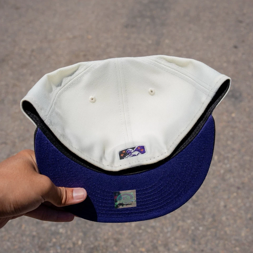 New Era Lake Elsinore Storm Fitted Hat MILB Official Off White Black 2 Tone Cap - Image 2 of 4