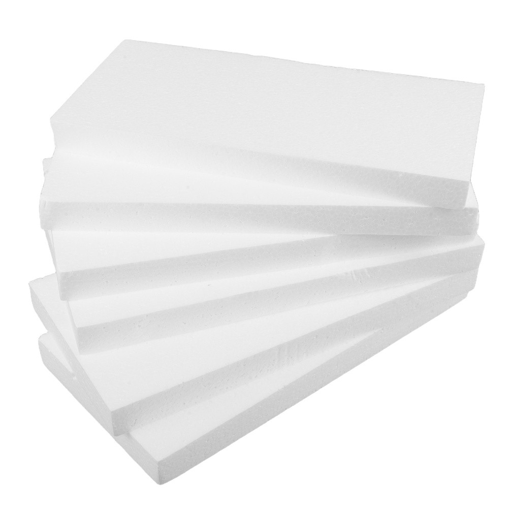  10pcs Craft Foam Blocks: 12x6x1" Foam Rectangles Polystyrene Shapes for DIY Art