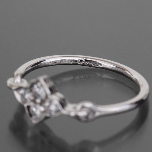 Cartier Hindu Ring Diamond US4 (46) K18WG Newly Polished with Box 6240A - Picture 3 of 7