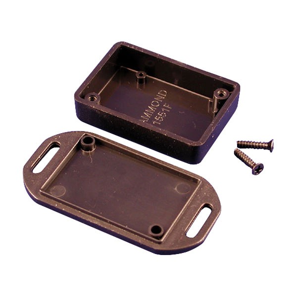 Hammond Miniature Plastic Enclosure Flanged 50 x 35 x 15 Black