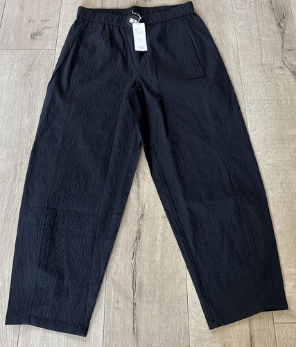 Eileen Fisher Damen 178 $ Ankle Lantern Hose Größe Petite Medium schwarz neu mit Etikett