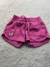 Under Armour Shorts Girls Small Fleece Athletic Drawstring Pockets Polka Dot