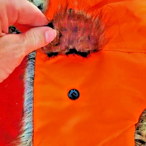 KTS Kentucky Tactical Supply Rugged Outerwear Hunter Orange Faux Fur Trapper Hat - Image 3 of 4