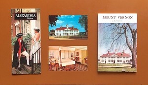 Vintage Guide, Brochure, Postcards for Mount Vernon, Alexandria / Virginia