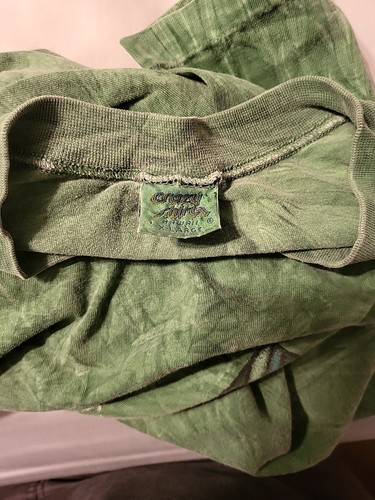 Camicia vintage Kauai Hawaii uomo X-Large verde spiaggia surf anni 90 camicie pazze - Foto 9 di 11