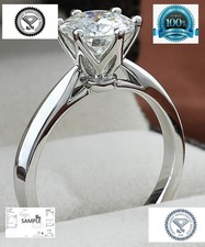 IGI Certification 1.Ct Lab Grown Diamond 14K White Gold Ring GIA Authenticity