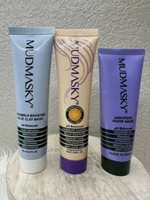 Mudmasky SET Midnight Mask, Scalp Serum, Blue Clay Mask NEW FAST SHIP