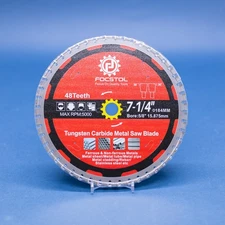 Circular Saw Blade 48T Tungsten Carbide Tipped 7-1/4" 184mm Metal Cutting Disc