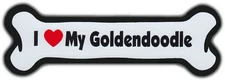Dog Bone Magnet: I LOVE MY GOLDENDOODLE | Dogs Doggy Puppy | GOLDEN DOODLE