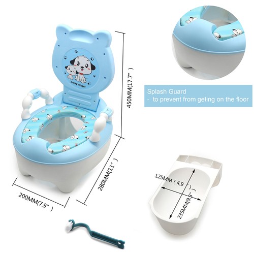 Asiento de entrenamiento para inodoro Bear Blue Kids niño pequeño portátil encantador asiento de inodoro stoo - Imagen 2 de 9