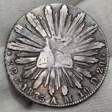 メキシコ銀貨 1835年 メキシコ銀貨 1835年 メキシコ銀貨 1835年