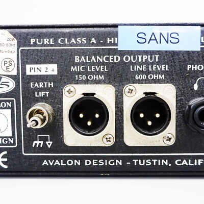 AVALON DESIGN U5 Pure Class A Instrument DI-Pre Amplifier Black