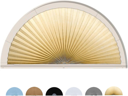 Arch Window Shade Half Circle Window Shade Paper Blinds for Windows Cordless Sem