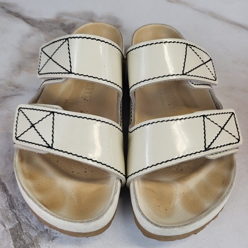$420 Birkenstock x Proenza Schouler Arizona Bone Leather Sandals Women's Size 38 - Picture 12 of 15