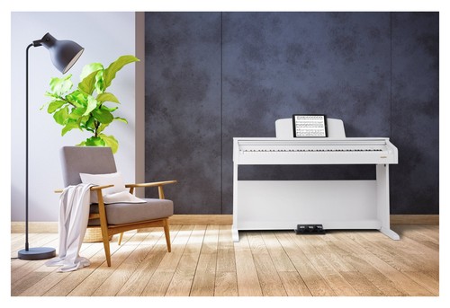 88 Tasten Digital E-Piano Klavier Keyboard 3-Pedale 26-Sounds USB Weiss Matt - Bild 2 von 12