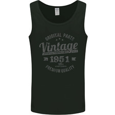Vintage Year 75th Birthday 1951 Mens Vest Tank Top