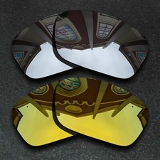 US Silver Gold Polarized Replacement Lenses For-Oakley Fuel Cell OO9096