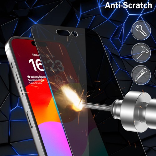 Anti-Spy Privacy Glass Protector for iPhone 15 14 Pro Max 13 12 11 Camera Cover - Picture 5 of 18