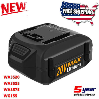 4000mAH WA3520 For WORX WA3525 20VMax Lithium Ion Battery WA3512 WA3732 WA3847