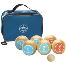 Jeu de 6 boules de pétanque Rétro en bois massif Made in Jura - Vilac 4062B