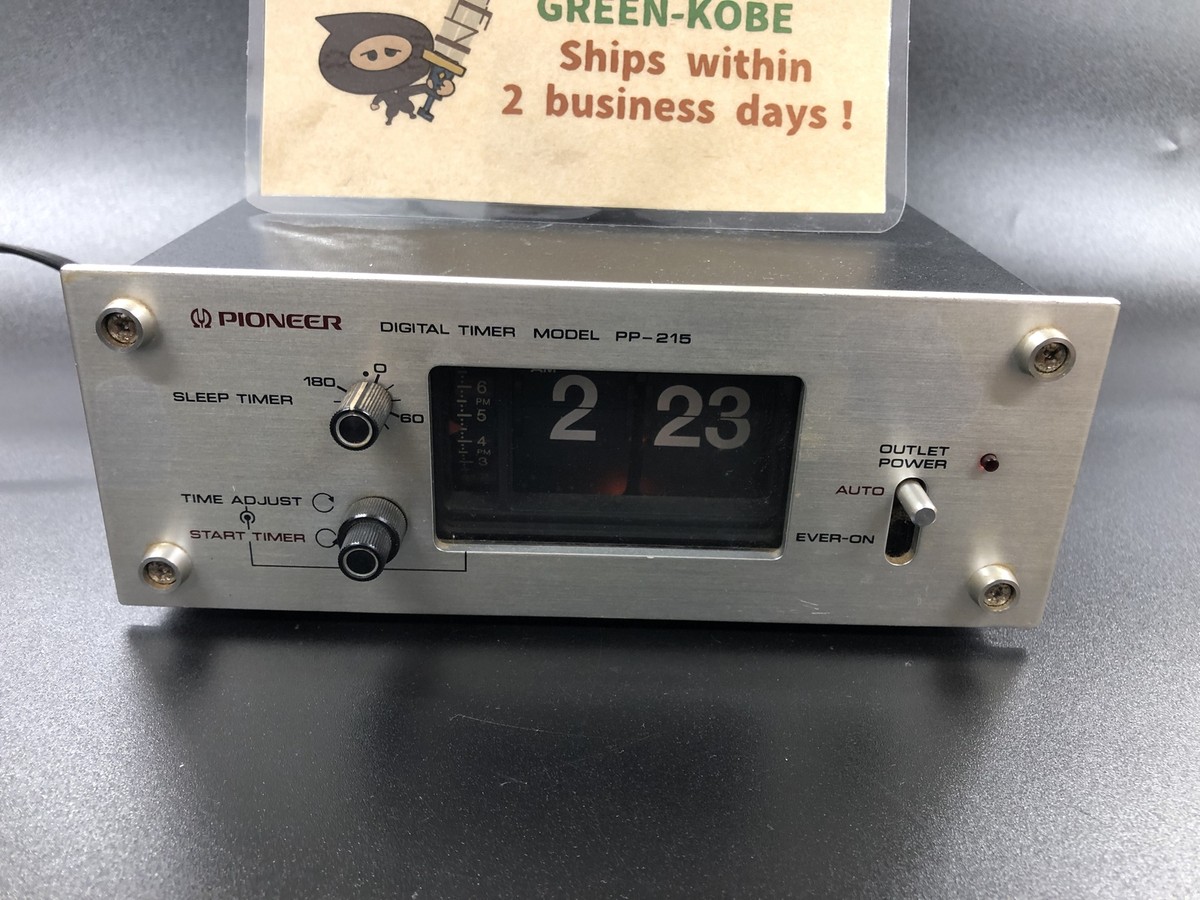 Pioneer PP-215 50Hz Digital Audio Timer Alarm Flip Clock Vintage