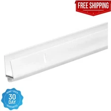 Storm Door Bottom Sweep Weatherstrip 1 in. x 1-1/2 in. x 36 in. White Adjustable