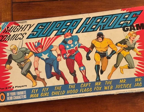 1966 MLJ/Archie Comics Mighty Comics Super Heroes Game, Rare and Complete