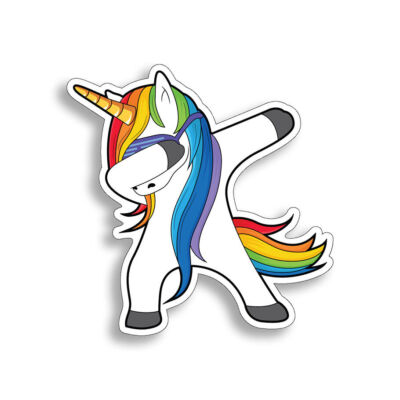 Unicorn Dabbing Sticker Decal