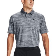 Under Armour UA Performance Golf Polo Textured Gray Shirt Top Mens Small NWT