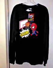 NWT Tokidoki X Marvel Spider-Man Sweatshirt Men  s Large Black Basketball Rare