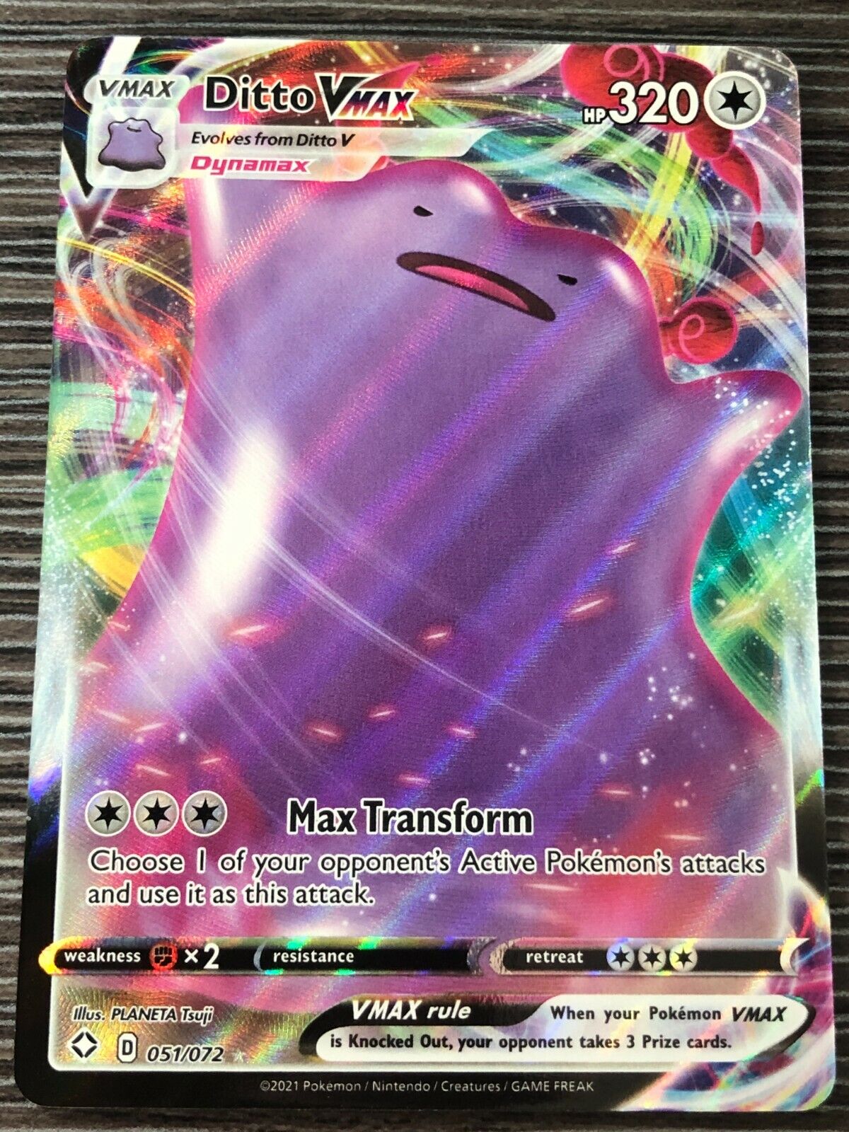 Check the actual price of your Ditto VMAX 051/072 Pokemon card