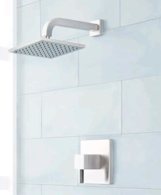 #ad #ad Signature Hardware Rigi Pressure Balanced Shower Trim Package Brushed Nickel $319.99