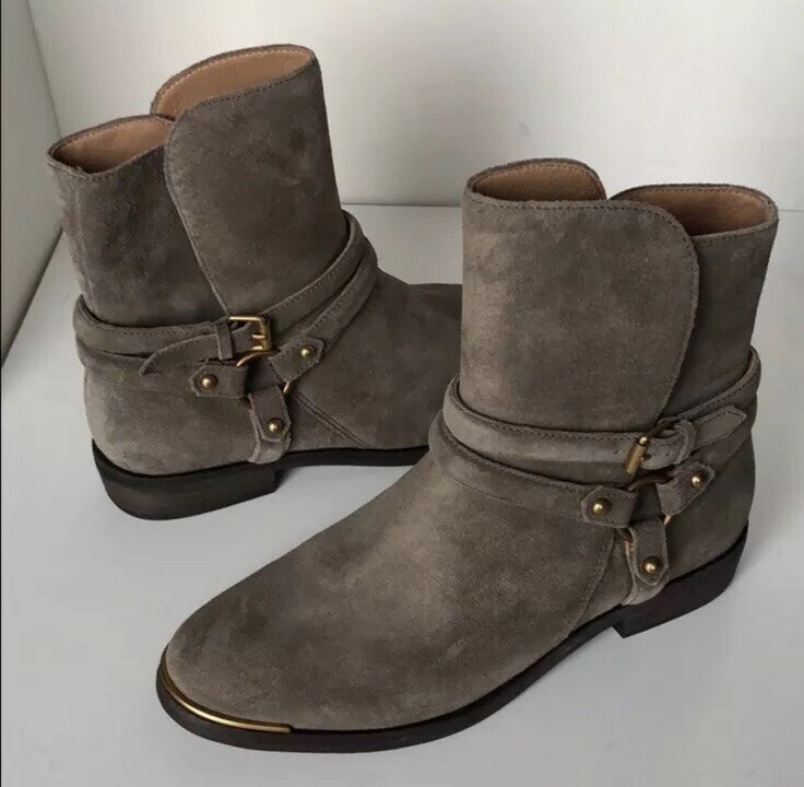 ❤️New Ugg Classic Women's Kelby Harness Suede Boots size Mouse