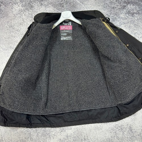 Surplus Tex S&T 75 Mens Black Cotton Winter M-65 Field Coat With Liner M size - Picture 10 of 18
