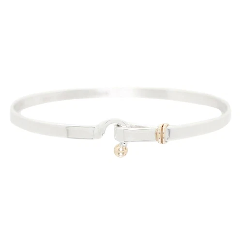 Tiffany & Co Bangle Bracelet Hook Eye Wire Ag925 K18YG Women Used - Picture 1 of 8