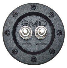 SMD 1 Channel Round Speaker Terminal w/ Grade 8 Terminals 3/4" Inch PVC Black 