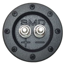 SMD 1 Channel Round Speaker Terminal w/ Grade 8 Terminals 3/4" Inch PVC (Black)