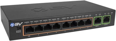 Interruptor Poe 8 Puertos 96W 2 Puertos Gigabit Compacto Para Oficina Y Hogar