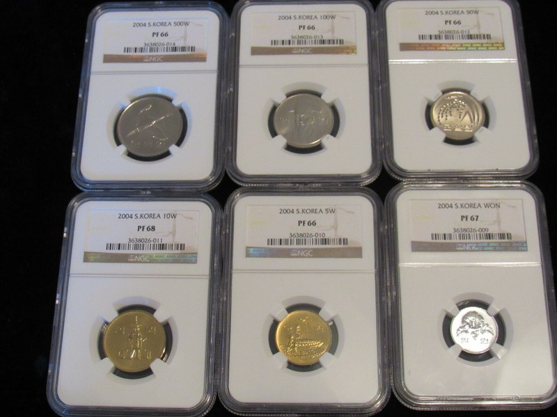 VERY RARE 2004 South Korean Proof Set VERY RARE Graded by NGC