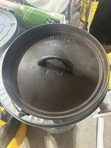 Antique Cast Iron Pot Gate Mark 3 Footed Camp Dutch Oven With Lid 11” - Picture 2 of 4