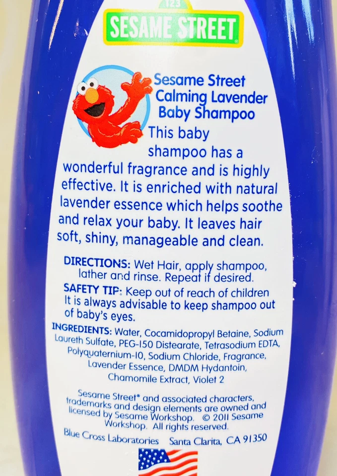 Champú para bebé y loción nocturna - Calmante aroma lavanda paquete de 4 Sesame Street Foto 4 de 4