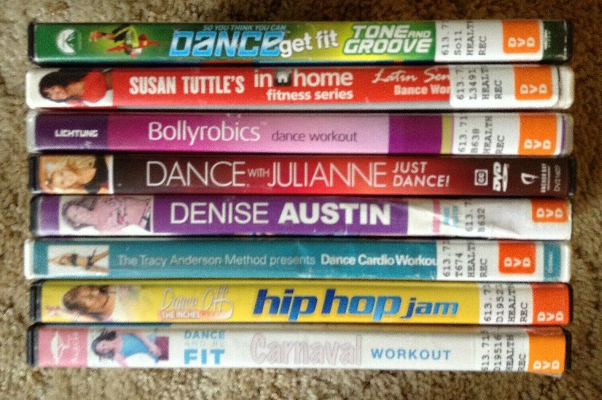 Lot 8 DANCE Workout Fitness DVDs Latin Hip Hop Tone Cardio