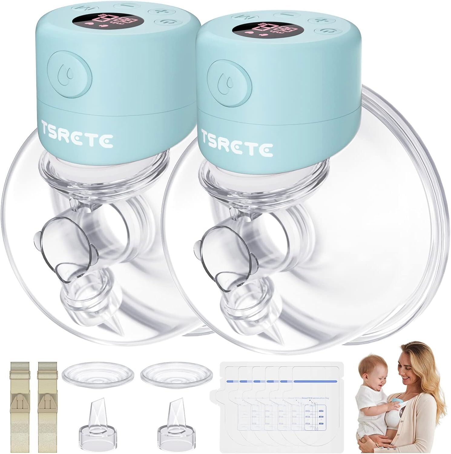 S12 Wearable Double Electric Breast Pump New In Box-image