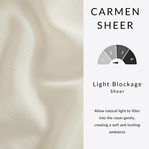 Elrene Home Fashions Carmen Sheer Extra-Wide Weatherproof Indoor/Outdoor Grom... - Picture 5 of 9
