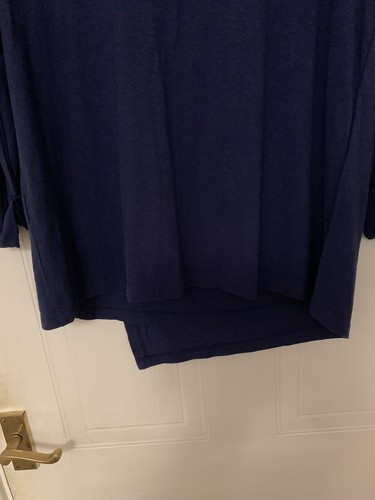 Pre Loved Poetry Sweater Womens Size 12 Blue Cowl Neck Wrap Knit Pullover GC - Picture 8 of 13